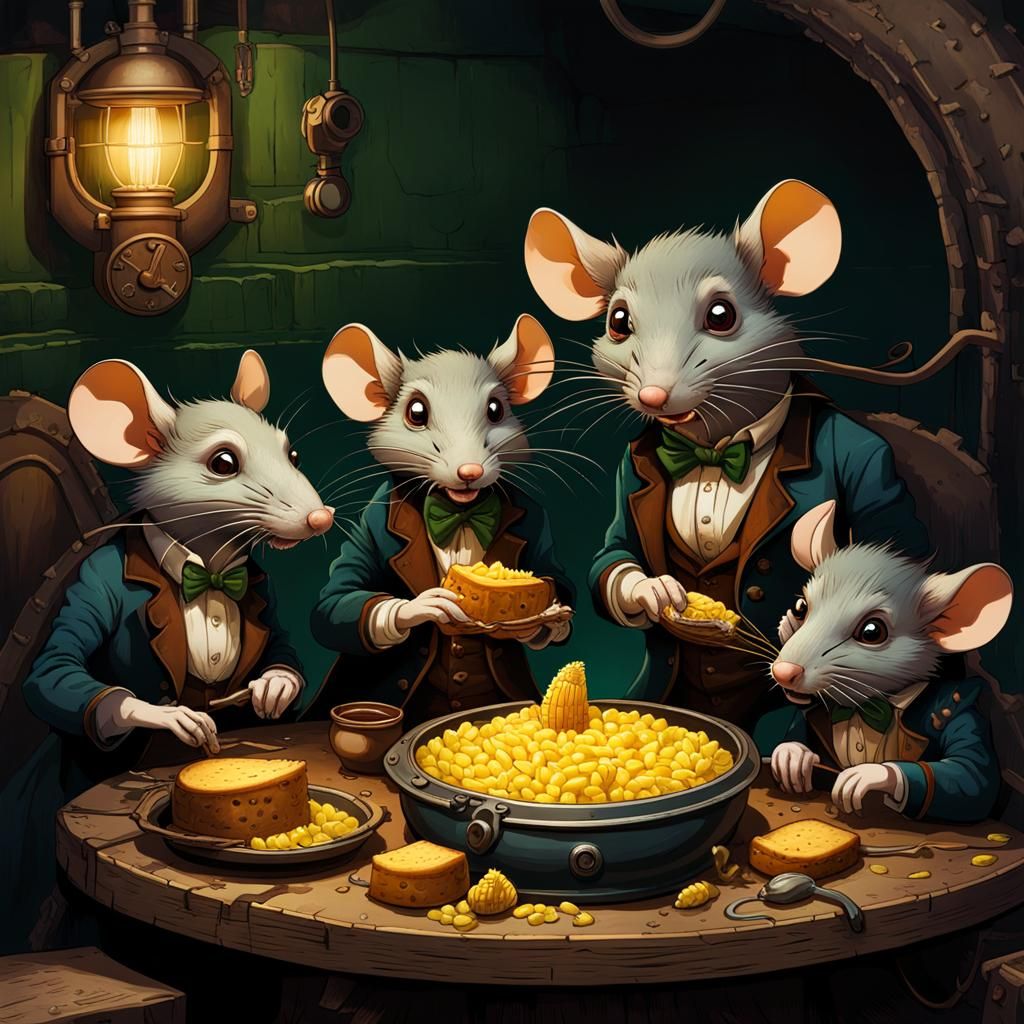 Rats also celebrate Thanksgiving  by @AiArtist47