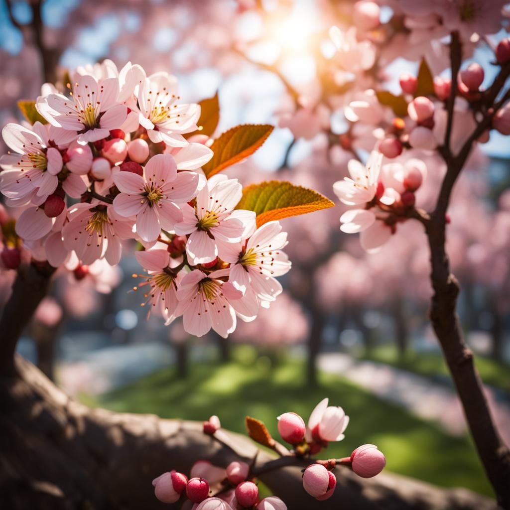  Realistic beautiful detailed Cherrie blossom tree   by @BeecoCreations 