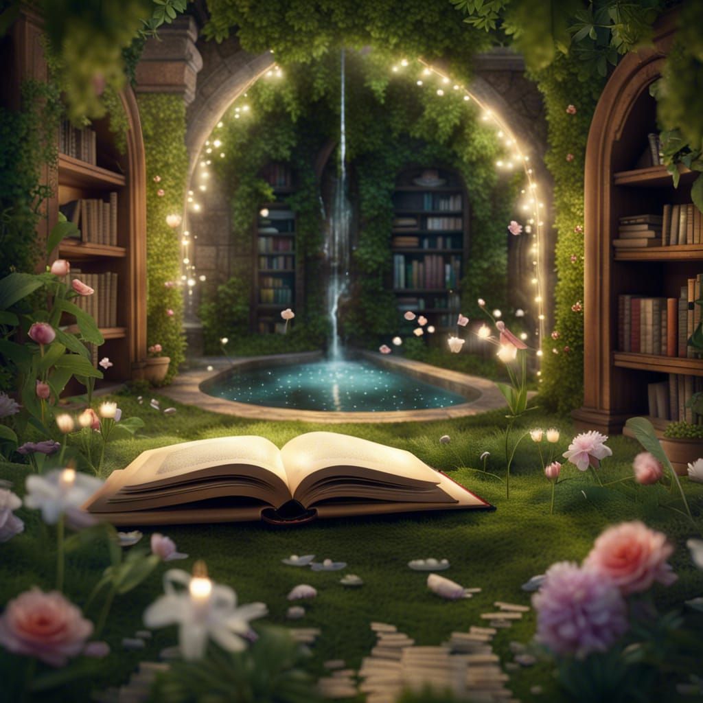 the garden and the book collection