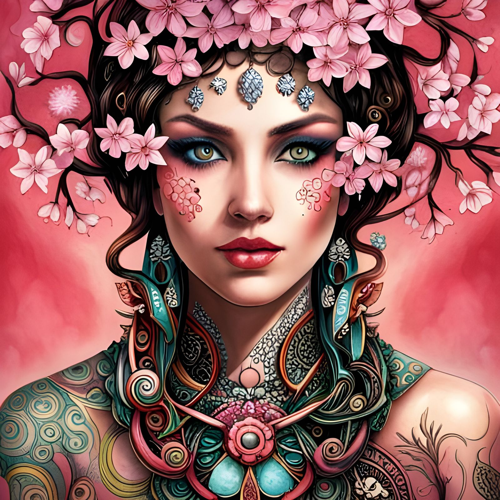 A cherry blossom crown  by @originaldigga