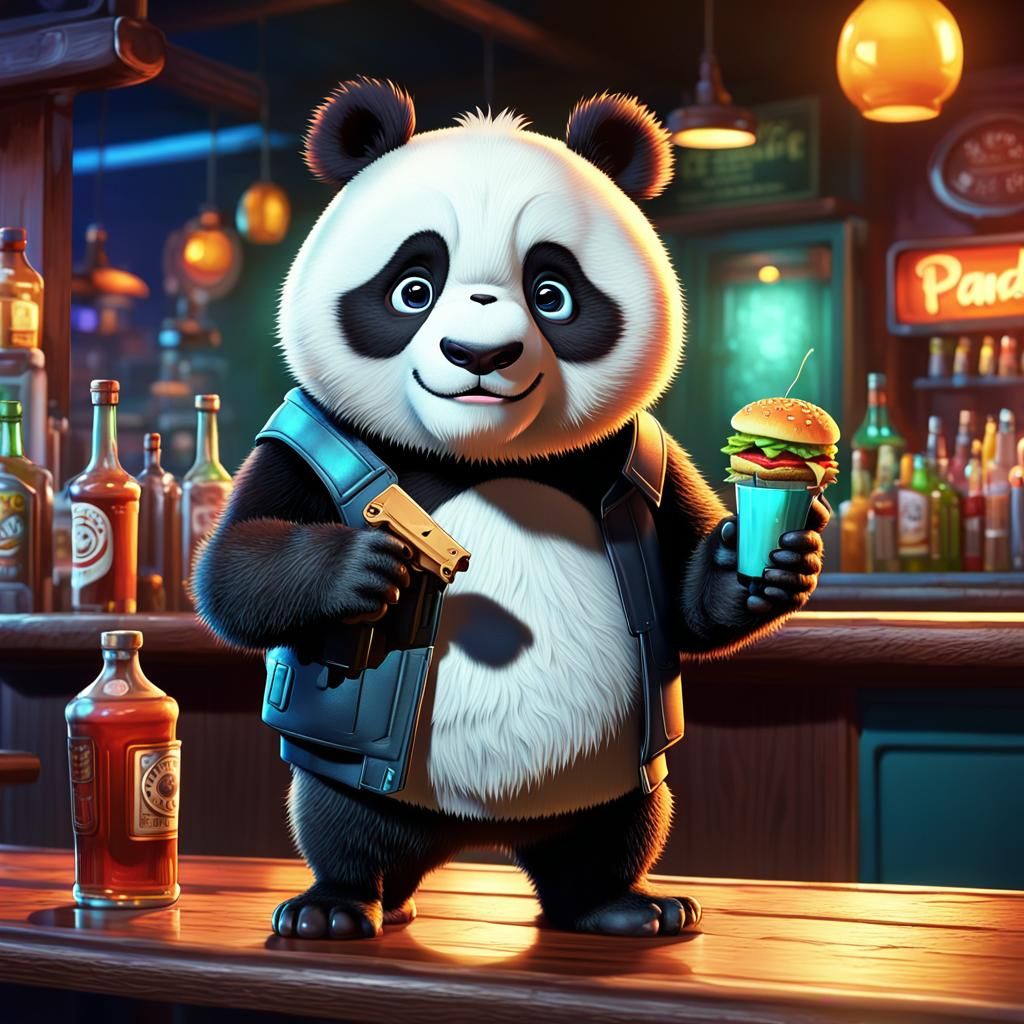 Panda: eats shoots and leaves - AI Generated Artwork - NightCafe Creator