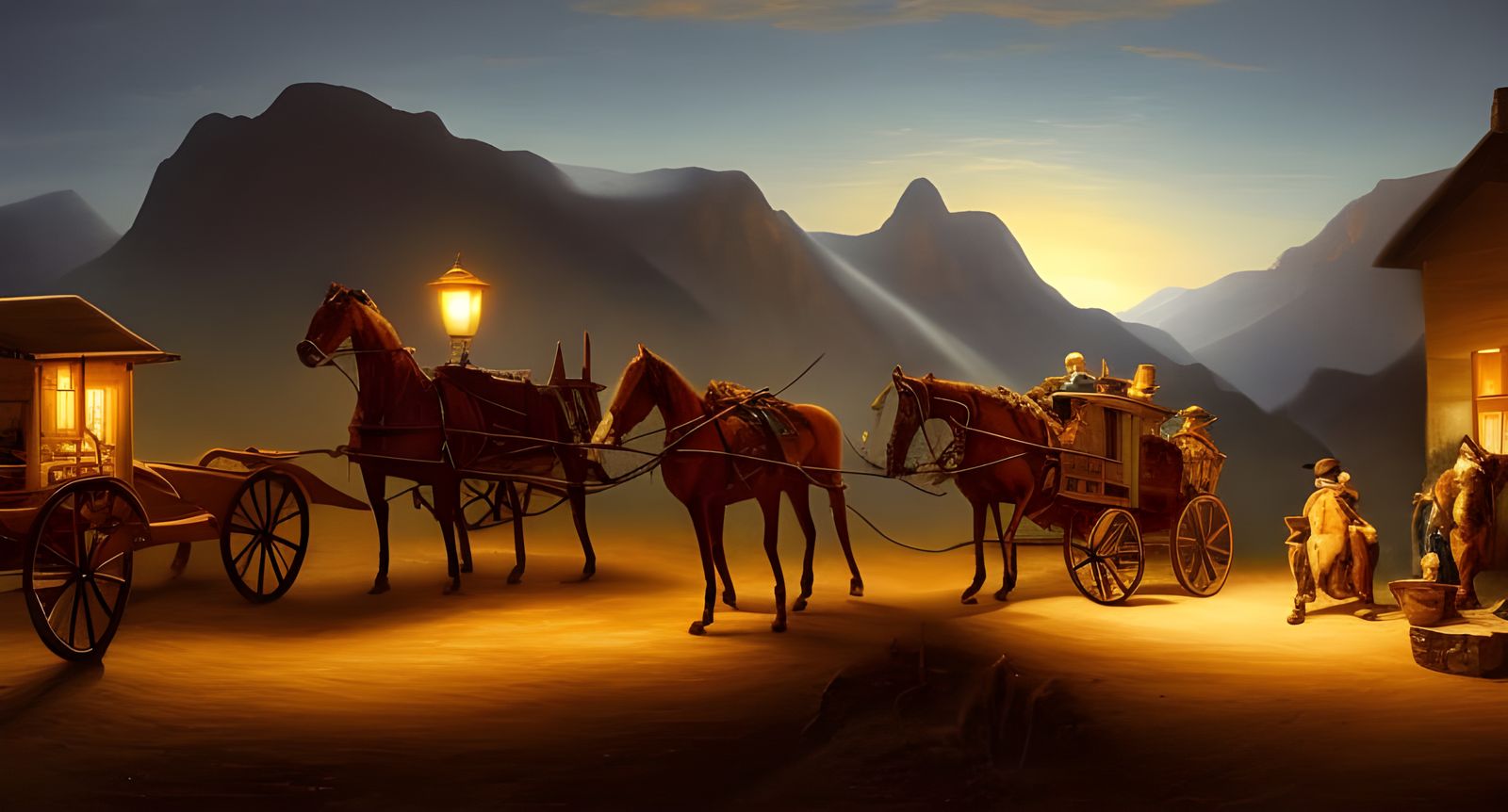 stagecoach AI Generated Artwork NightCafe Creator