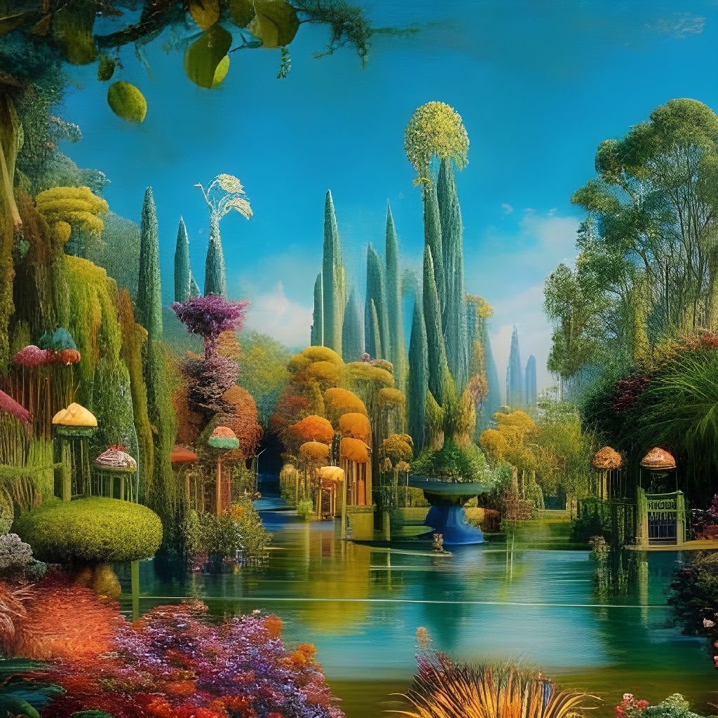 Fantasy Garden - AI Generated Artwork - NightCafe Creator