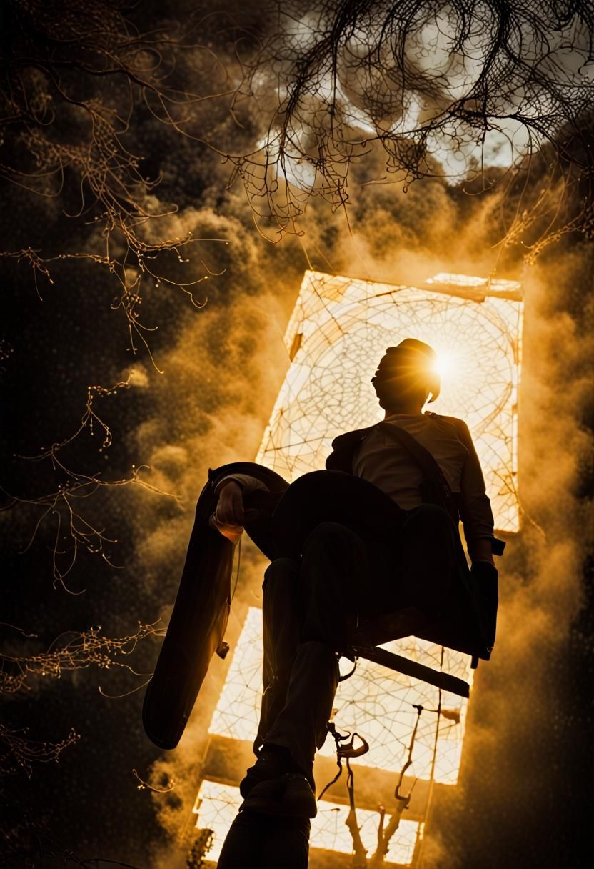 Chaotic Transformation in Situationist Photography Style