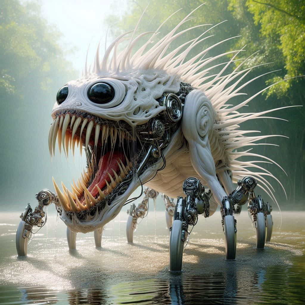 Super realistic scary creature 