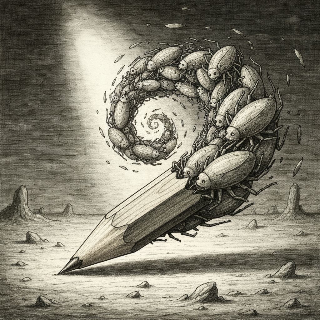 Pencil Metamorphosis  by @Tangled Serendipity