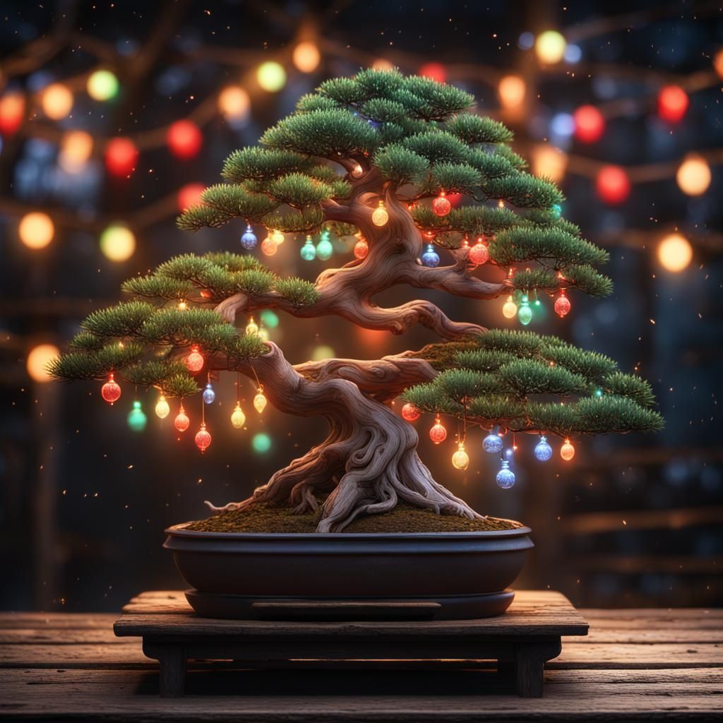 Bonsai for Christmas AI Generated Artwork NightCafe Creator
