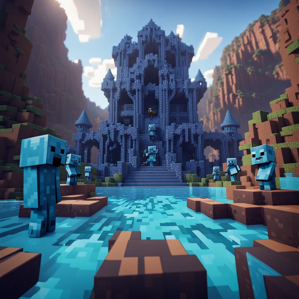 Minecraft Skulk Dimension, Skulk World, Skulk Blocks, Warden, Blue - AI ...