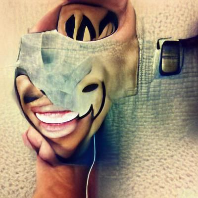 I wear a mask with a smile for hours at a time