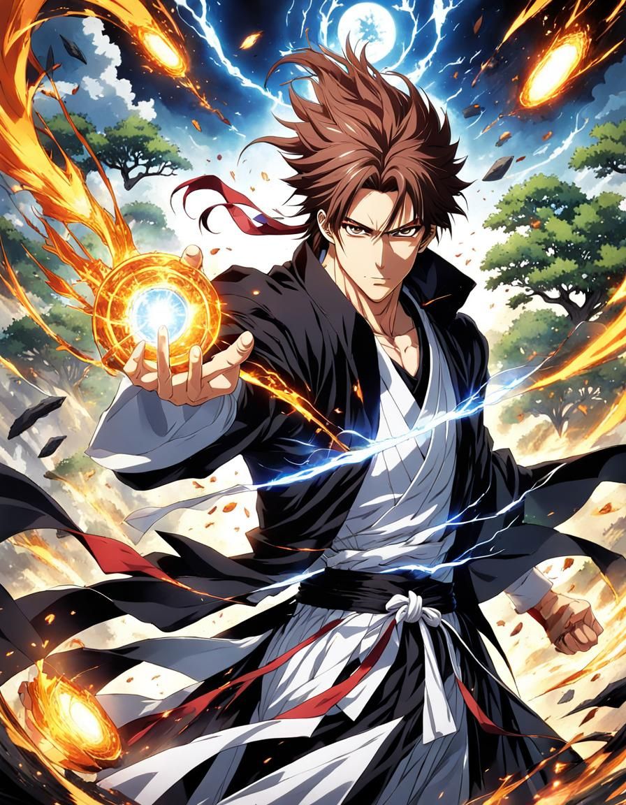 Sôsuke Aizen casts a spell  by @Manu