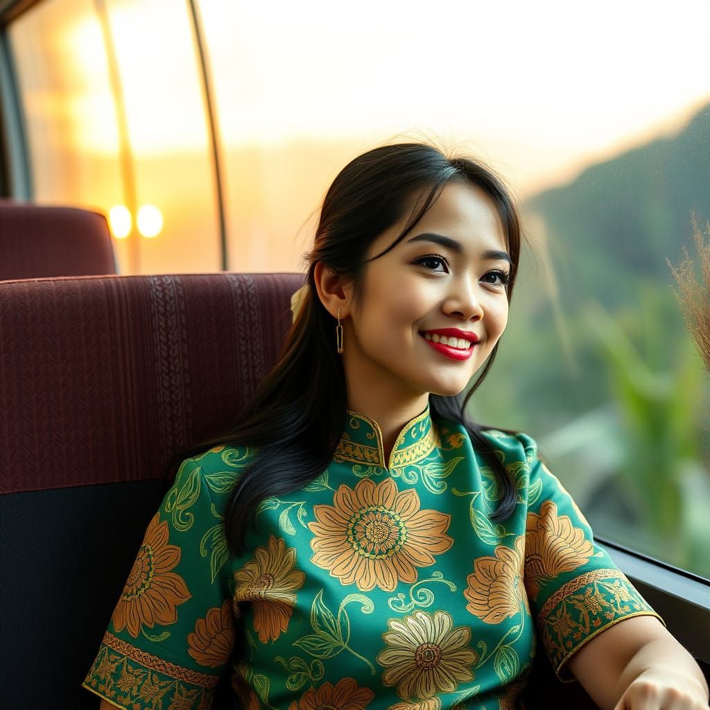 smiling javanese girl - Elegant Javanese Woman in Traditiona...