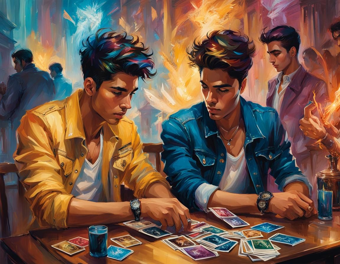 Playing Card Games Together