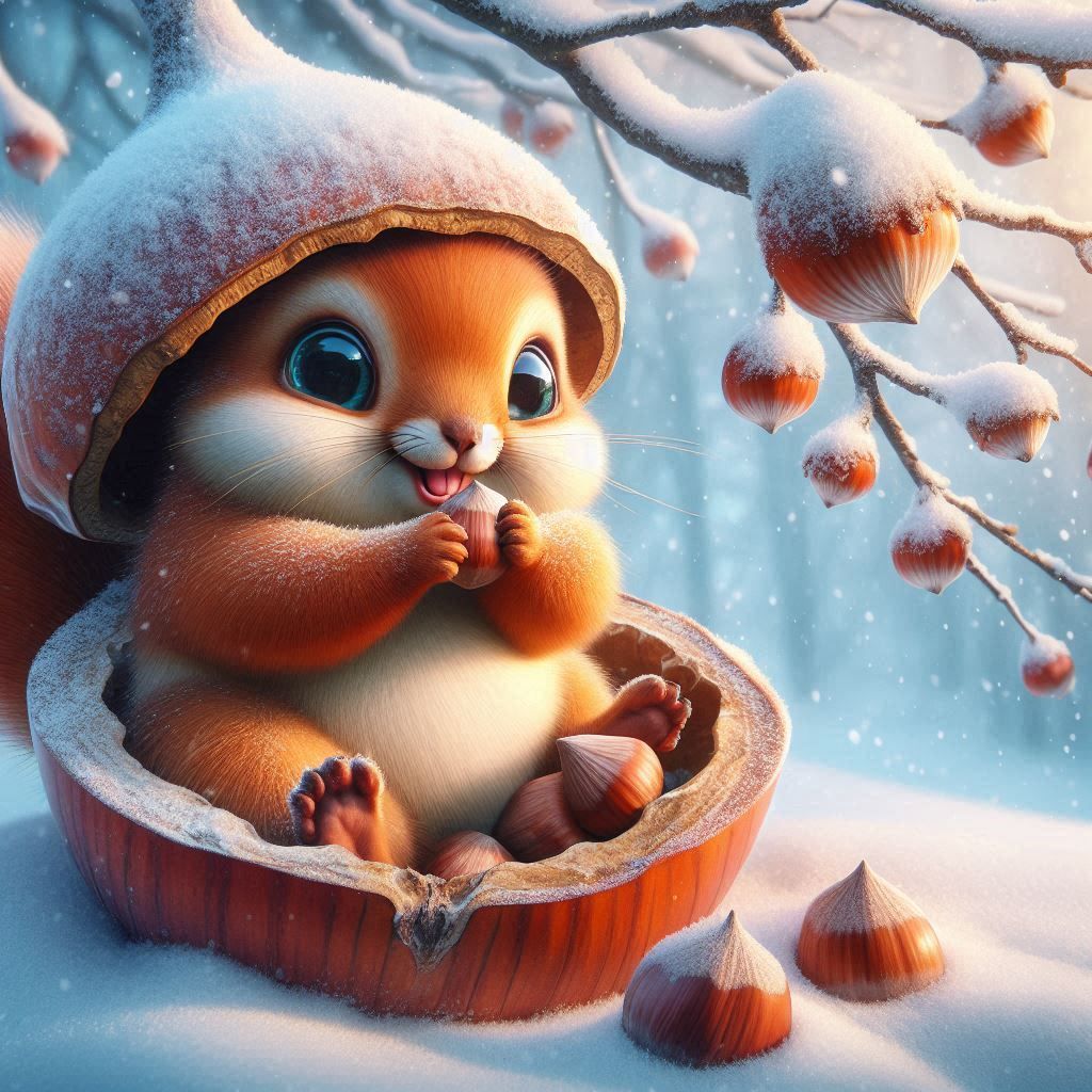 A cute baby squirrel