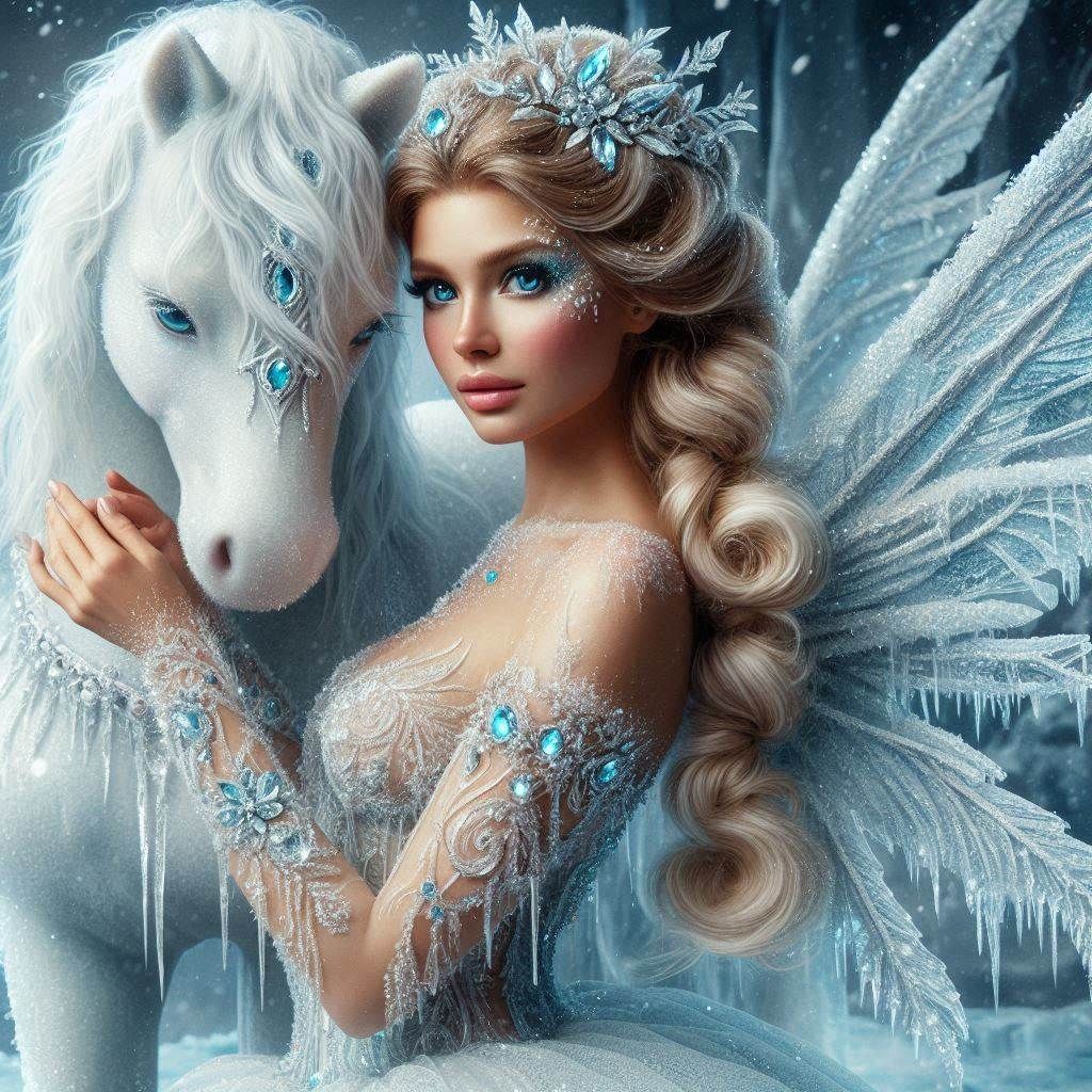 Ice Fairy with her ice horse (2)