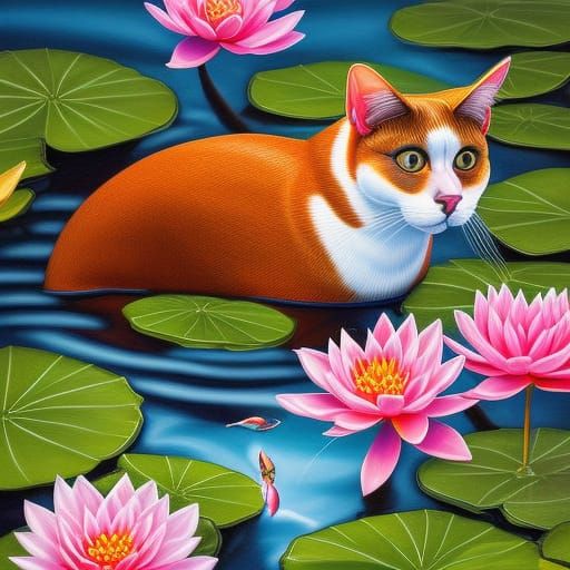 Oriental Cat in Japanese Garden 2 - AI Generated Artwork - NightCafe ...