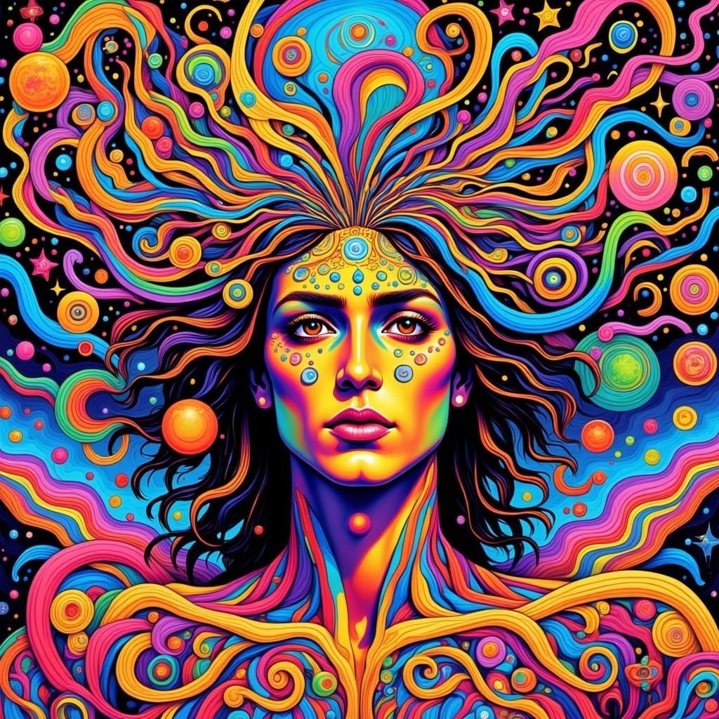  <lora:Sunshine of Yer Love:1.0> psychedelic man