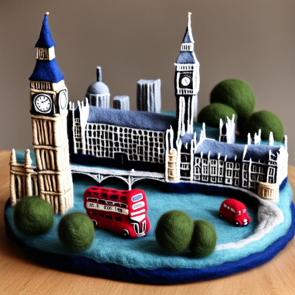 Needle felt London AI Generated Artwork NightCafe Creator