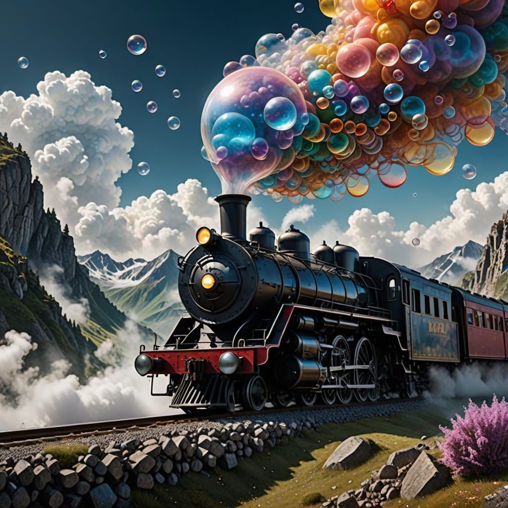  steam train bubbles   by @Michael Hendrickson