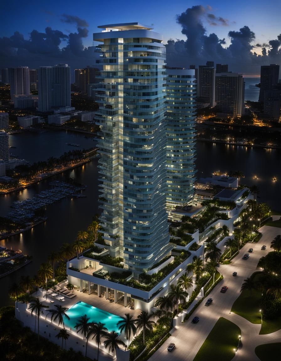 luxury Miami beach skyscrapers