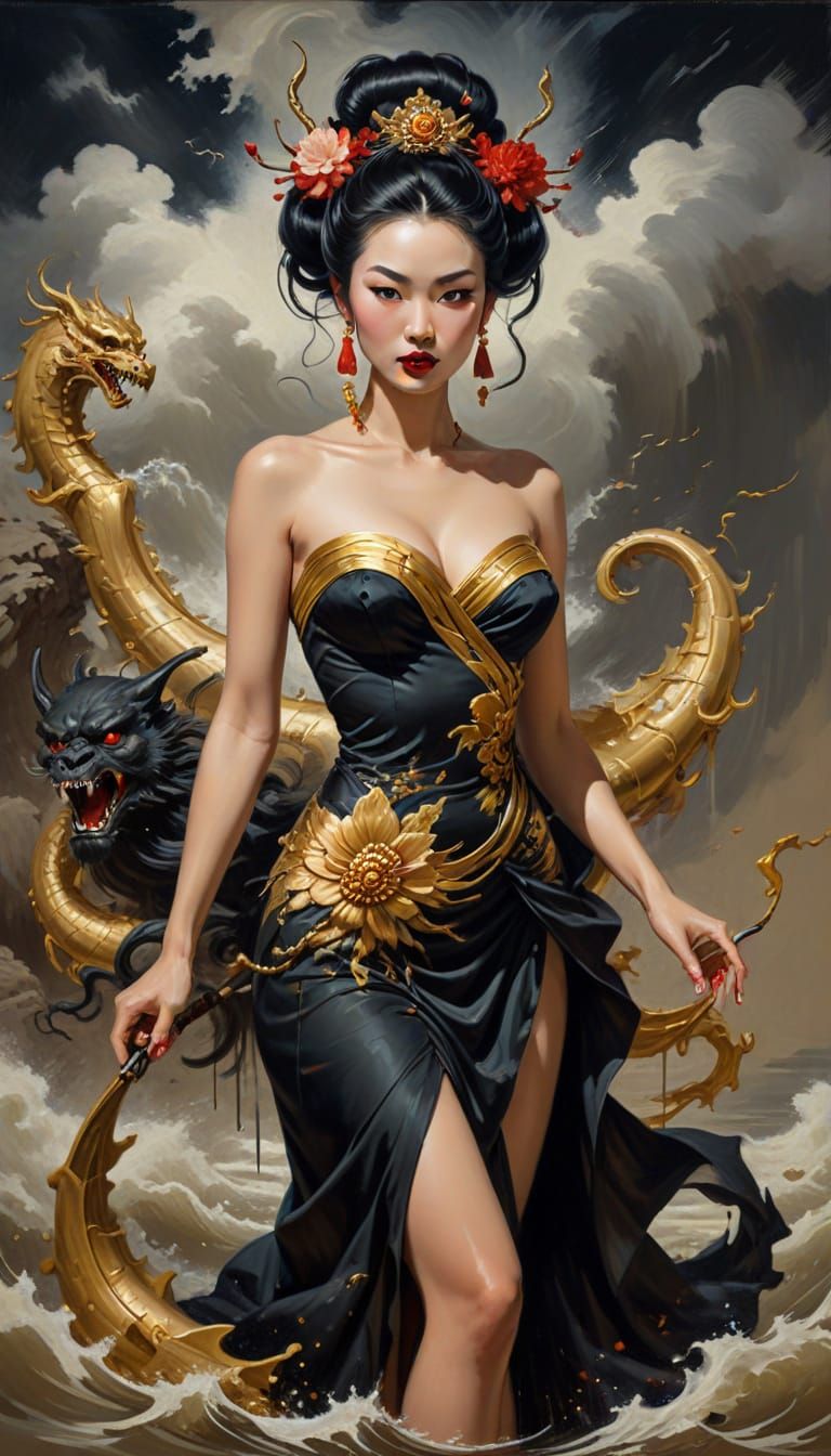 Goddess of Death, Flood and Famine  by @Christina