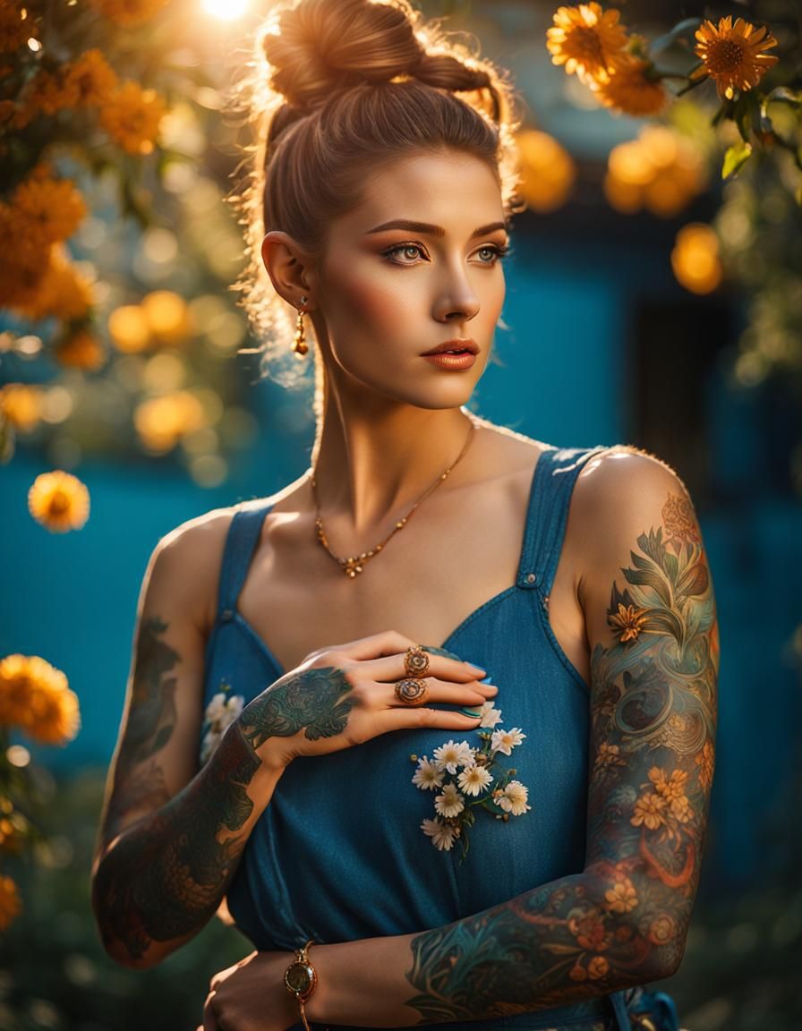 Her blooming garden