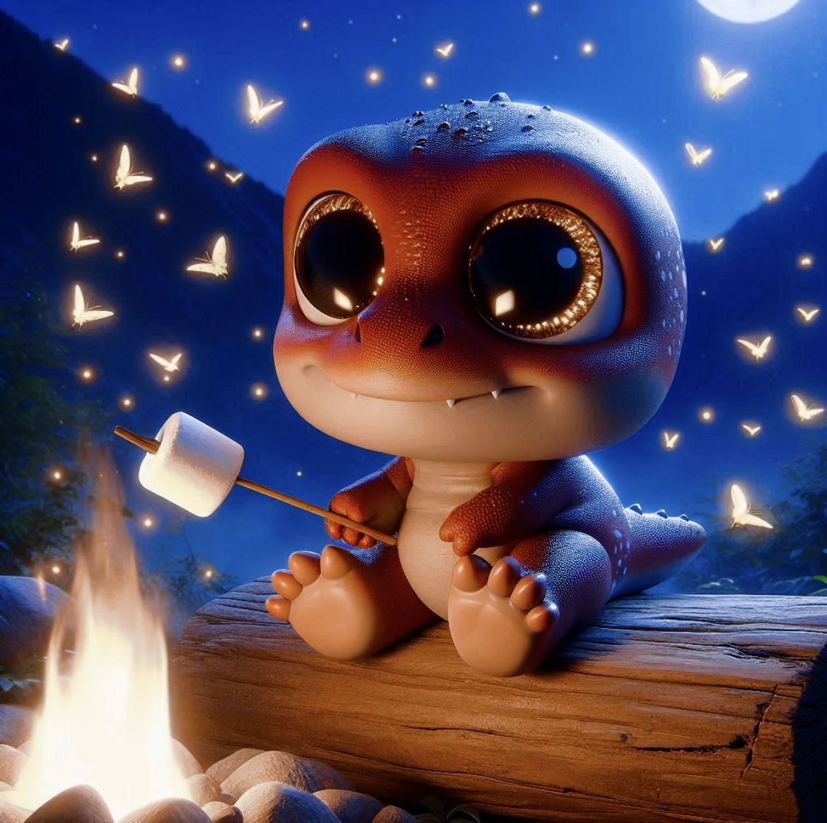 Just a Little Baby Dinosaur Roasting a Marshmallow 🔥(4 Vers...