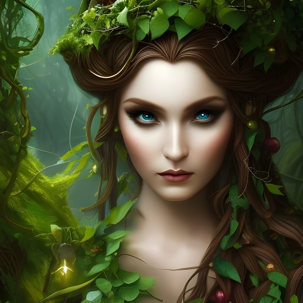 A Forest Elf Covered with Vines - AI Generated Artwork - NightCafe Creator