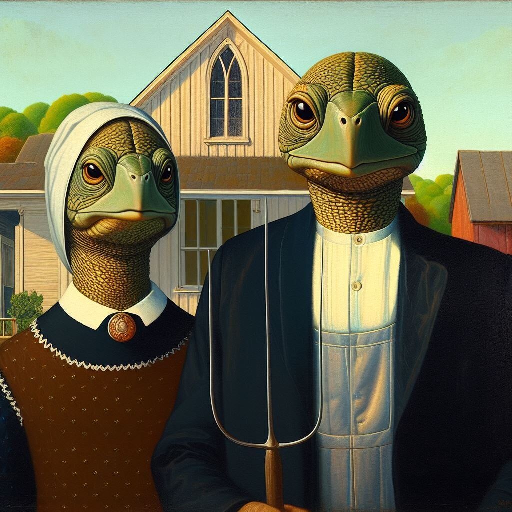 American Gothic turtle