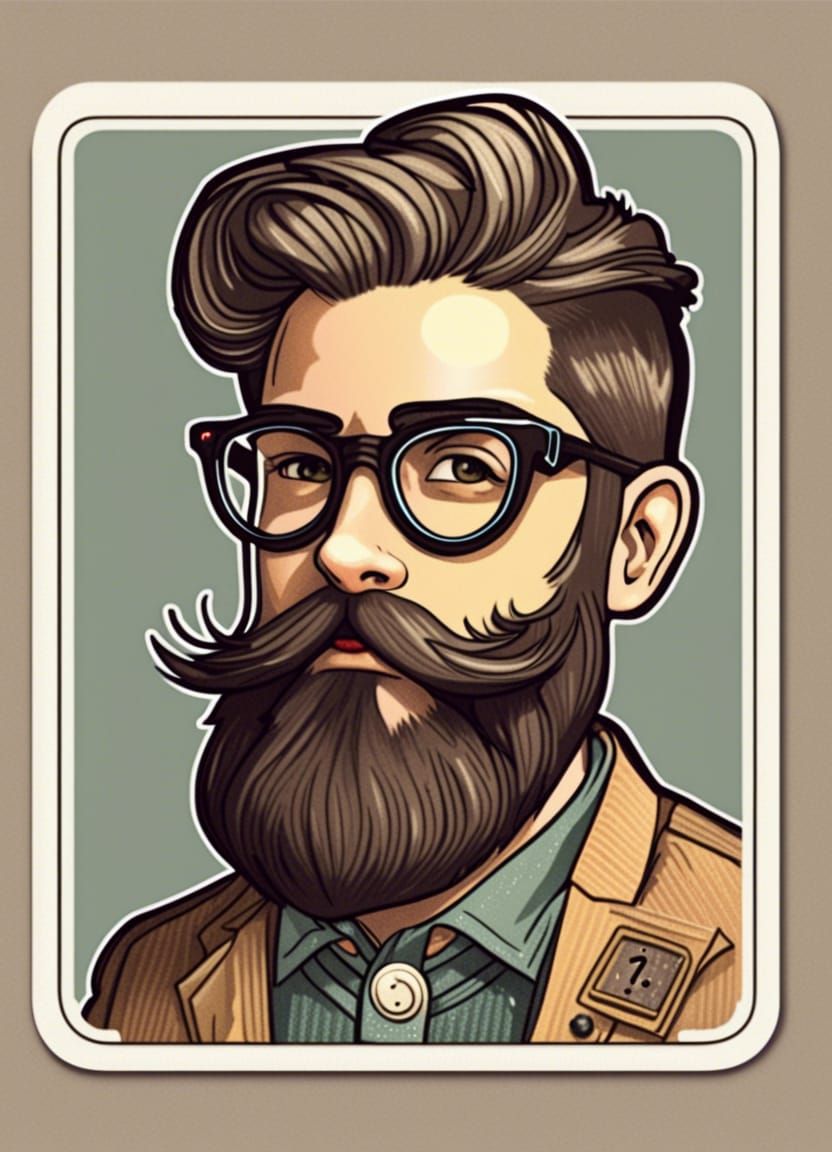 Hipster Trading Card  by @gullyDJ
