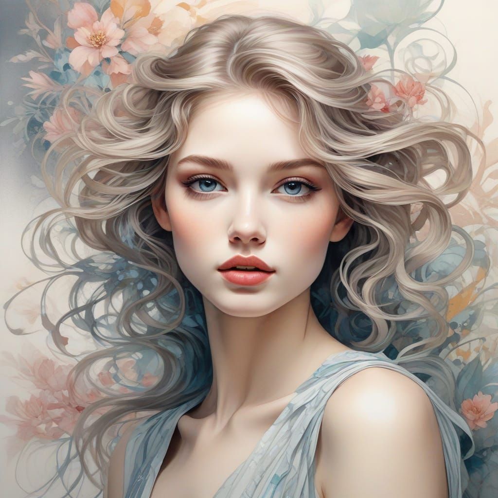 Contemporary Fashion Illustration in Pastel Colors