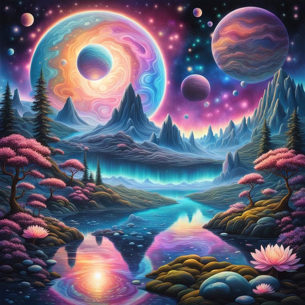 Iridescent landscape   by @Superxu