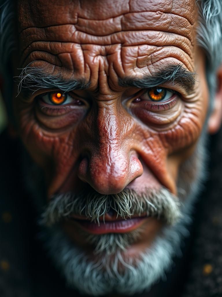 Ultra detailed and ultra realistic close-up portrait of a we...