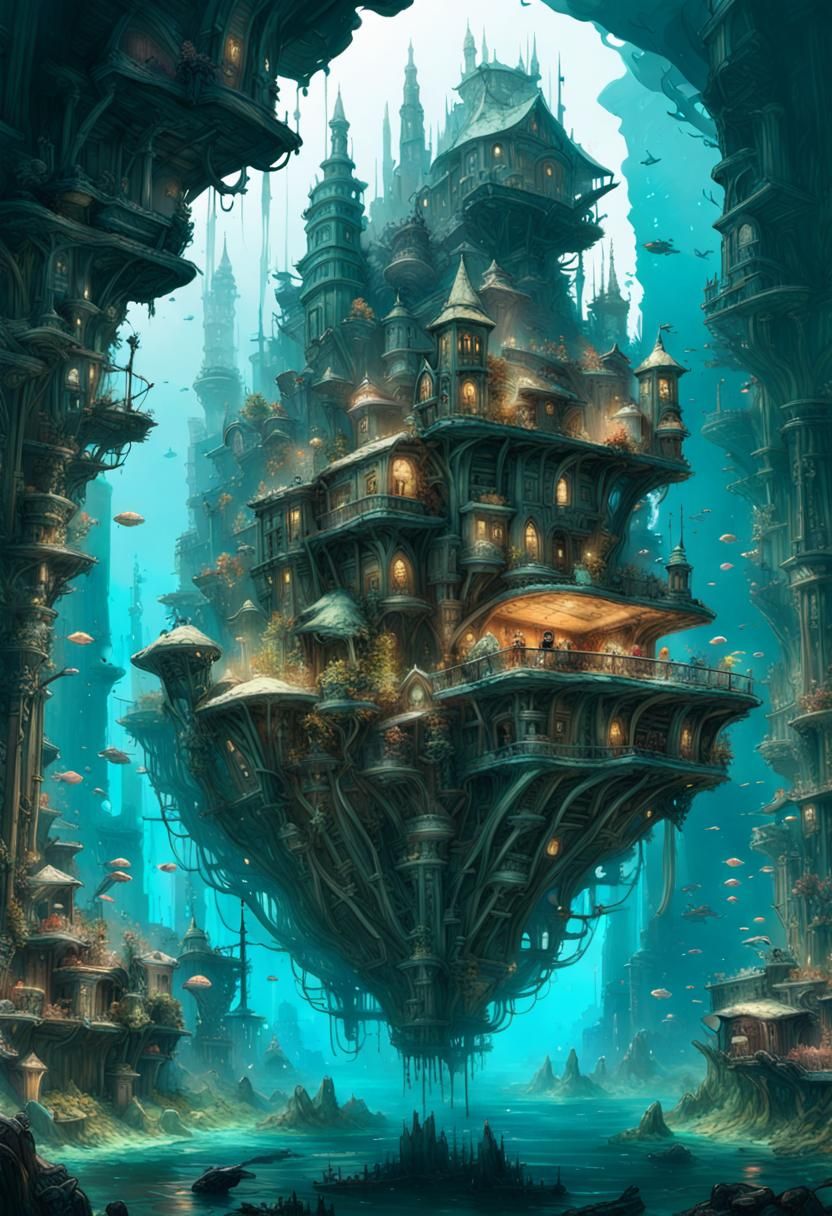 Tiny "future underwater city" A breathtaking borderland fant...