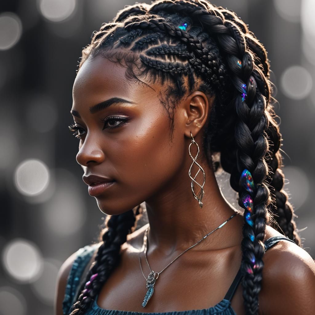 Hot Black Girl with Braids