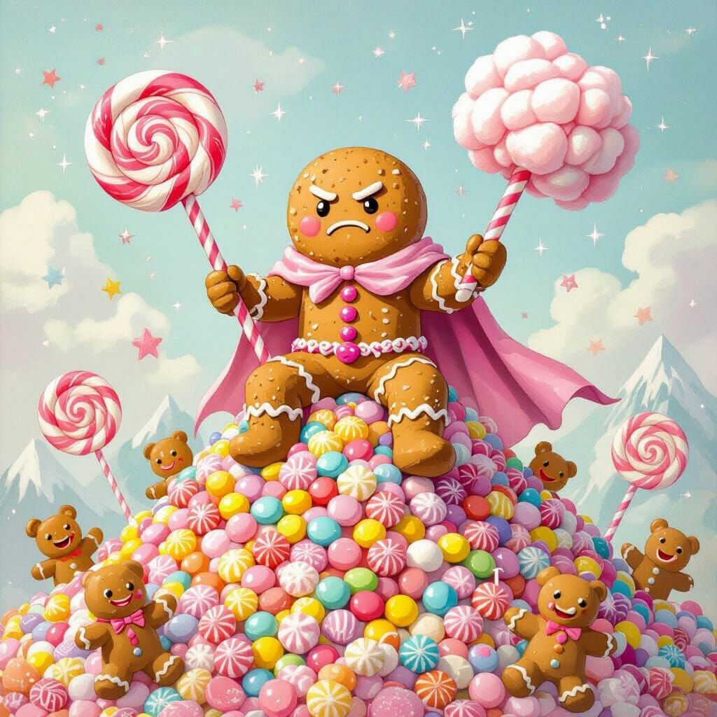 "The Sugar Rush", a candy-themed supervillain who can control people with sugary treats.   by @DD