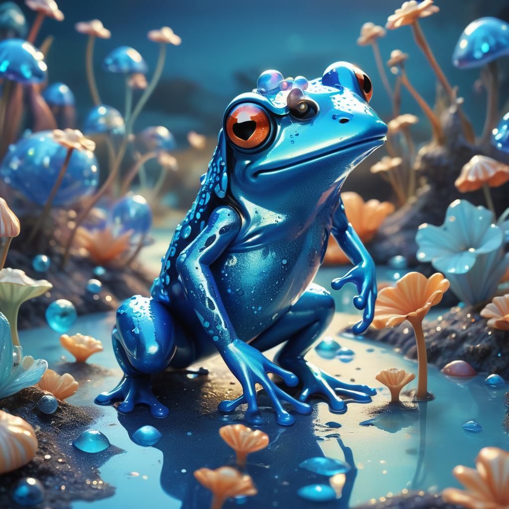 Blue frog Blue sky Blue lightning Blight light Blue blueberry Blue