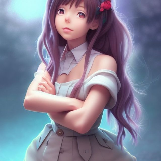 Cute Anime Girls Ai Generated Artwork Nightcafe Creator 