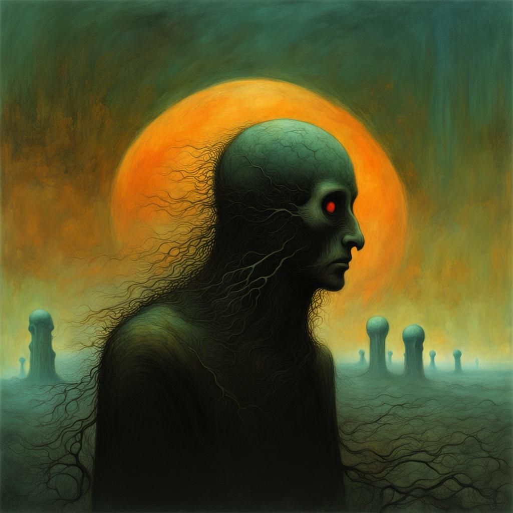 Iowa (by Zdzislaw Beksinski ) - AI Generated Artwork - NightCafe Creator