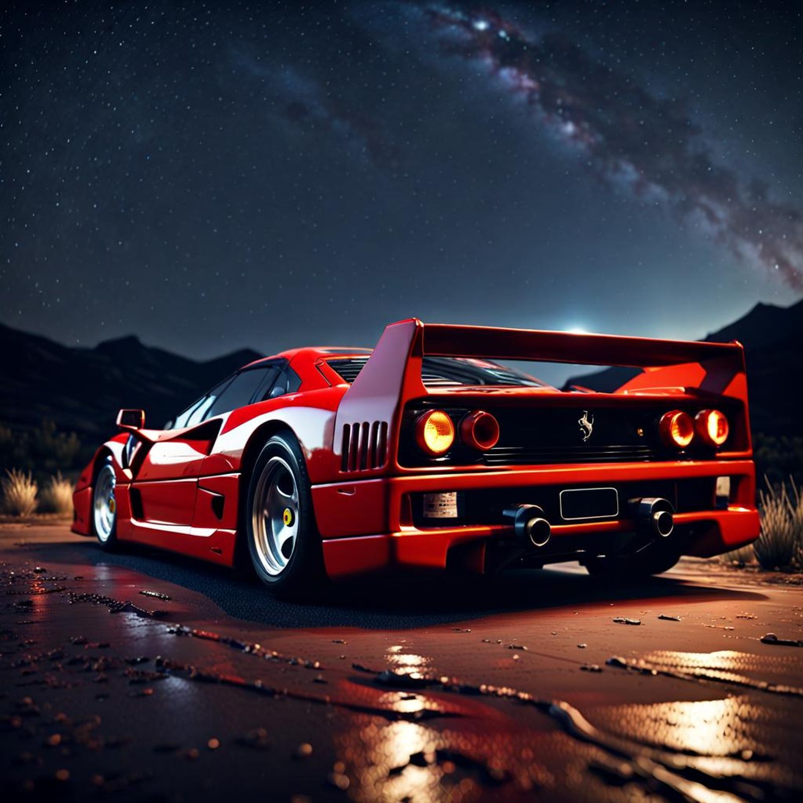 Ferrari F40 II - AI Generated Artwork - NightCafe Creator