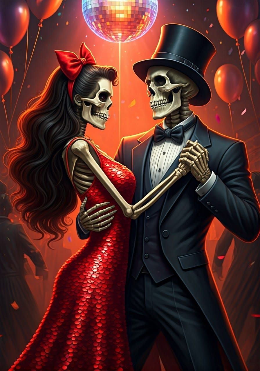 Skeletons Dancing   by @WolfWalker