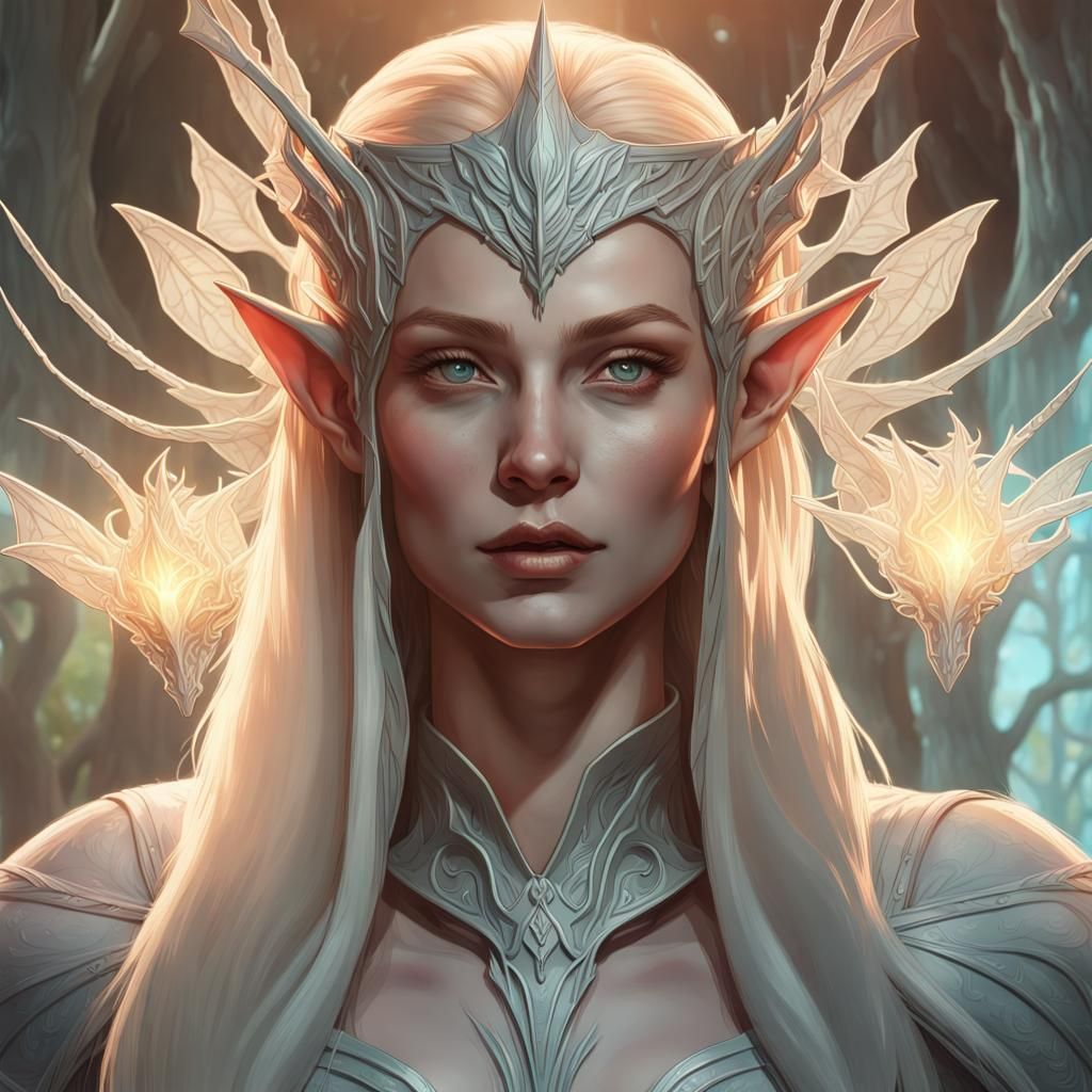 Galadriel is an Elf Queen standing close to the Devil's Kettle. She is ...