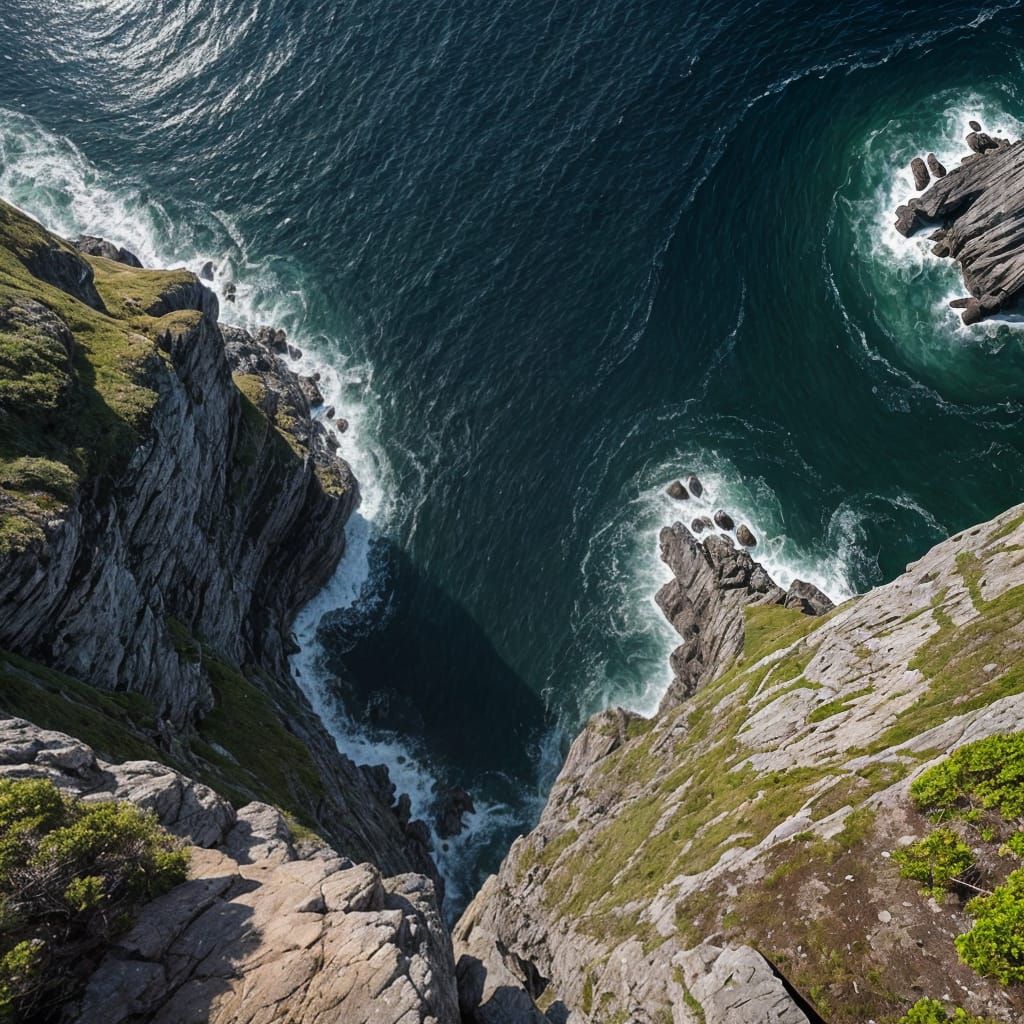 Dramatic Ocean View from a Cliff Top