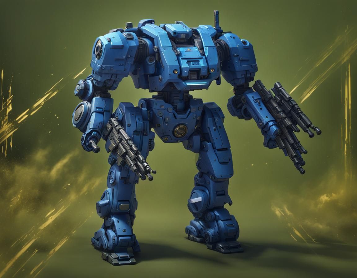 Large Blue Mech Ai Generated Artwork Nightcafe Creator