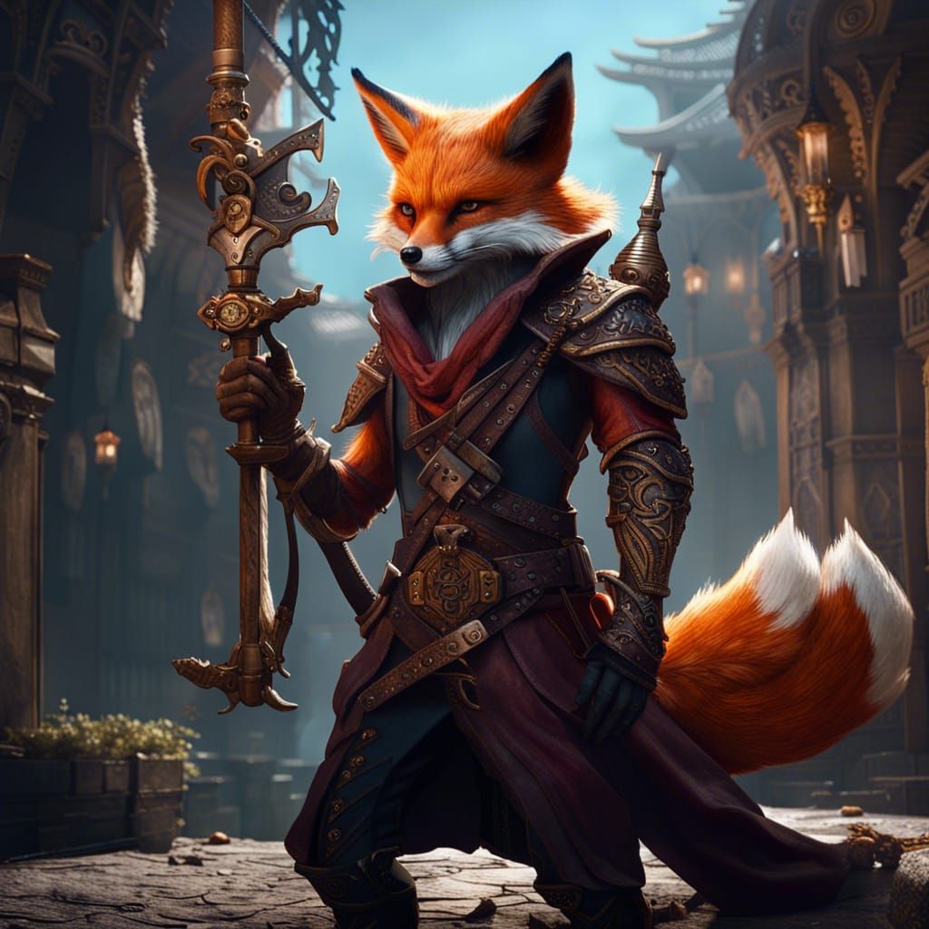 anthropomorphic fox Assassin - AI Generated Artwork - NightCafe Creator