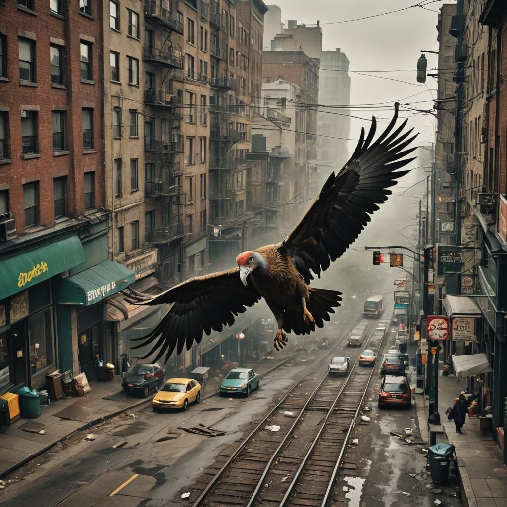 Aves volando por Avenida Colon y Cuauhtemoc