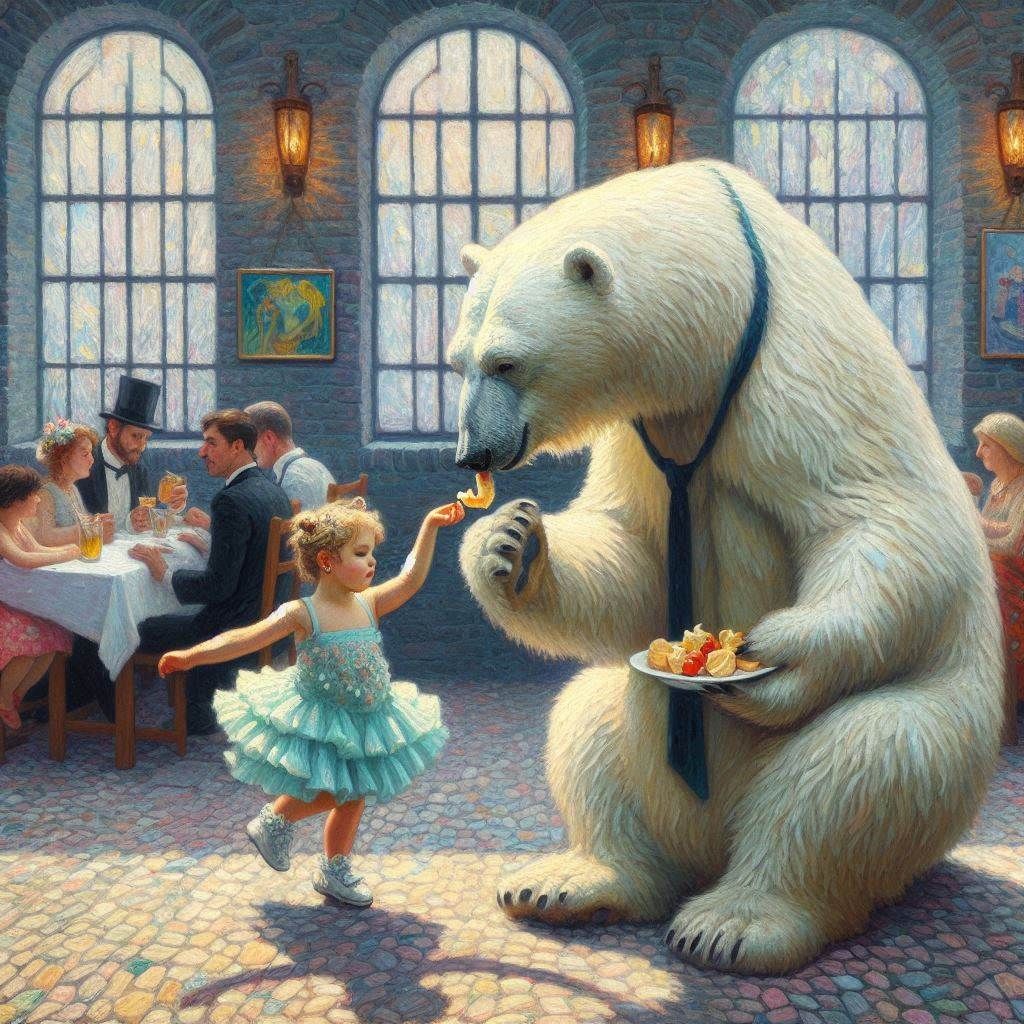 Little Ballerina Gives Her Pal A Snack