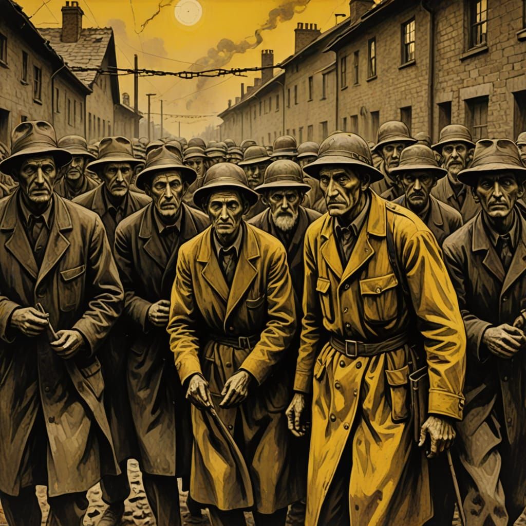 Surreal Holocaust Memorial in Fauvist Expressionism Style