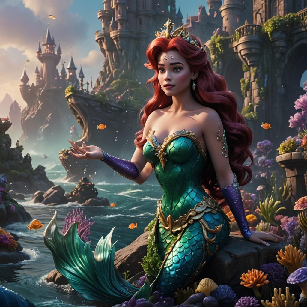 Ursula as the Little Mermaid Ariel