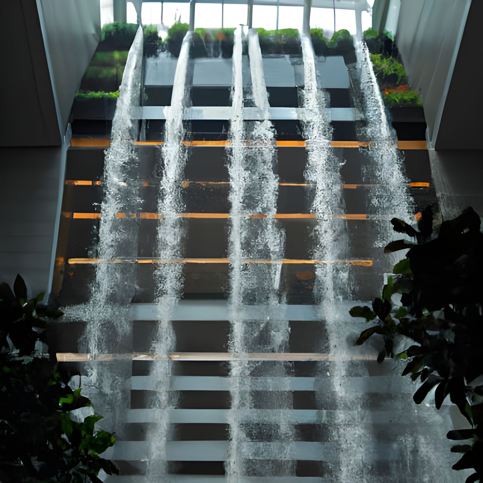 office waterfall AI Generated Artwork NightCafe Creator