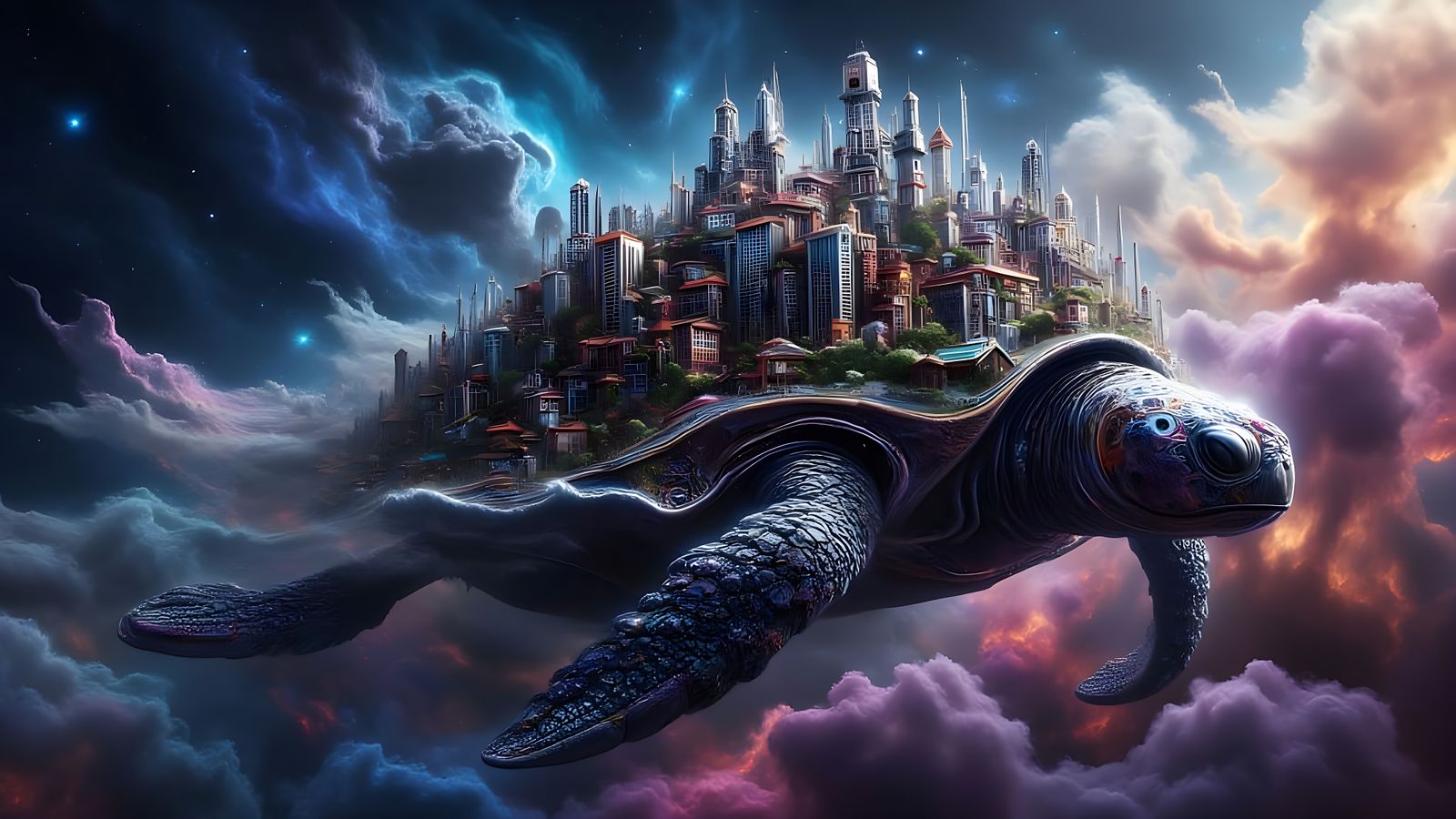 the A'tuin generation ship  by @GhostlyMist